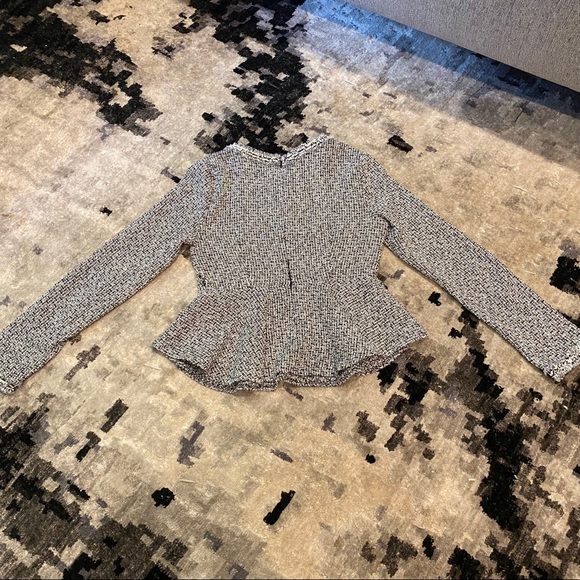 SHEIN Tweed Peplum Top - Picture 2 of 6